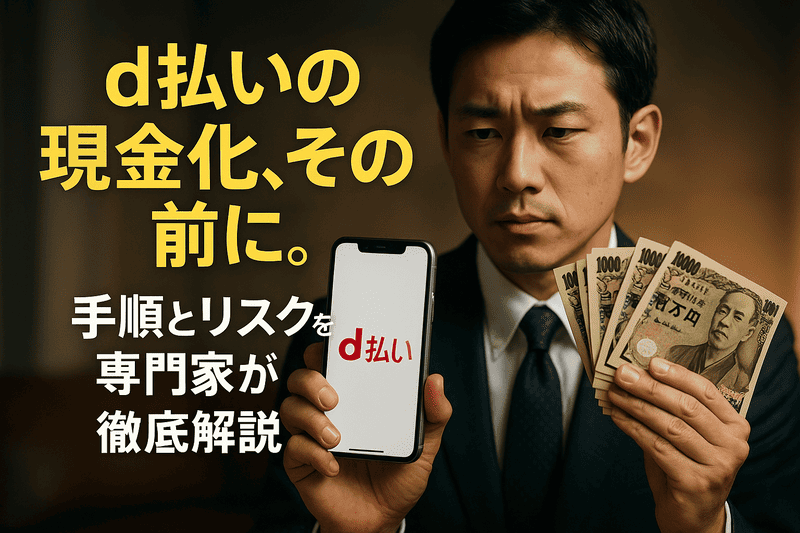 d払いの現金化、その前に。手順とリスクを専門家が徹底解説